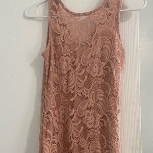 Ambiance pink lace bodycon dress